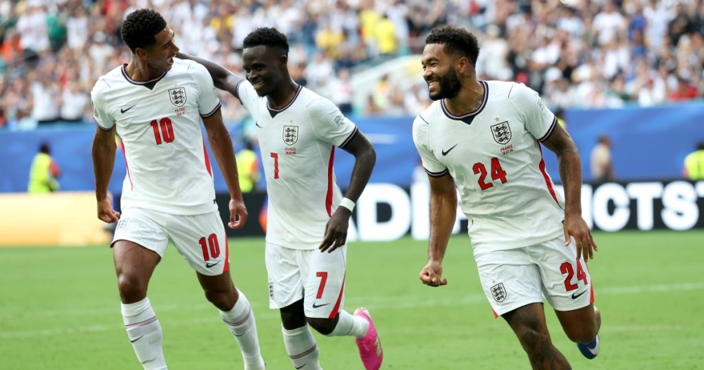Bellingham, James e Saka, Inghilterra (Getty Images)