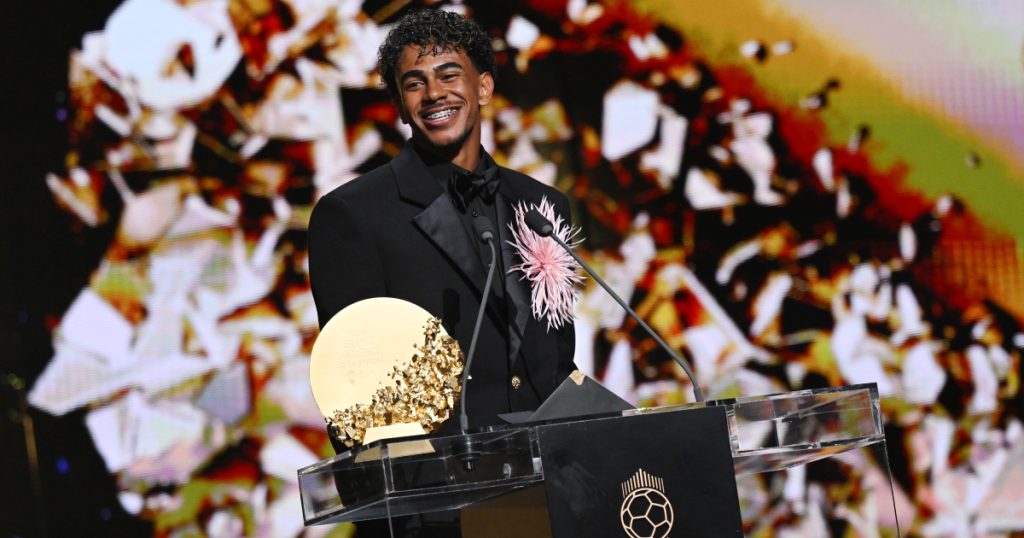 Immagine attuale: Lamine Yamal, Trofeo Kopa (Getty Images)